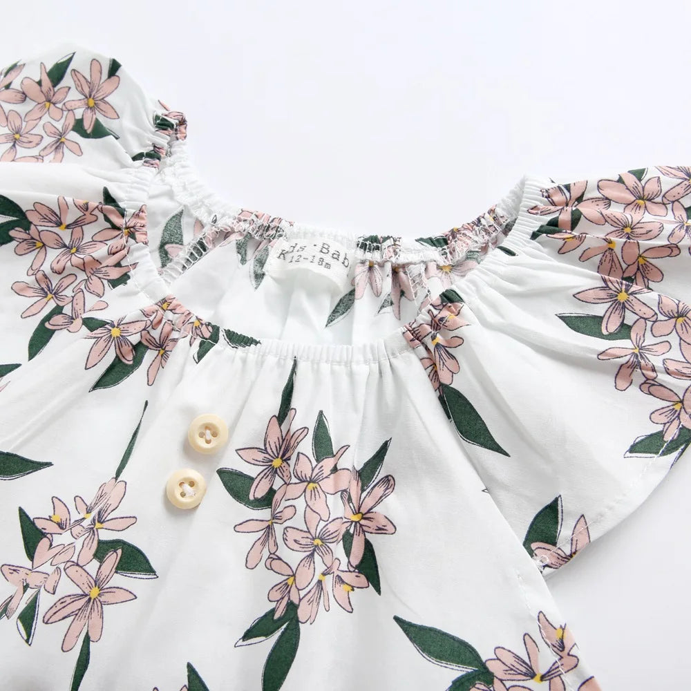 Floral Cotton Girls Bodysuits