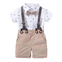 Baby Boy Formal Romper Bow Tie Outfit | PAMU8