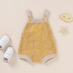 Sleeveless Knitting Printed Jumpsuit