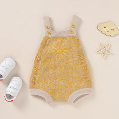 Sleeveless Knitting Printed Jumpsuit