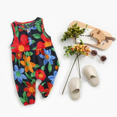 Cotton Sleeveless Baby Rompers