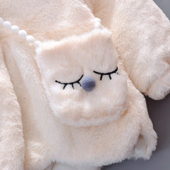 Rabbit Ears Plush Warm Hooded Coat