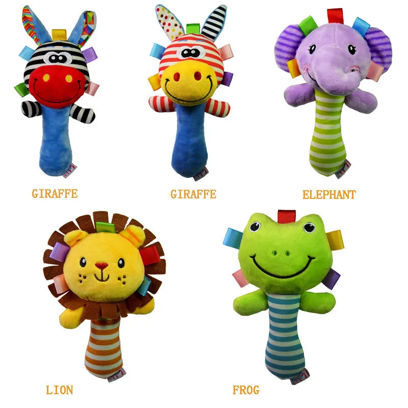 Cartoon Animal Baby Plush Rattle Baby Toy - PAMU8