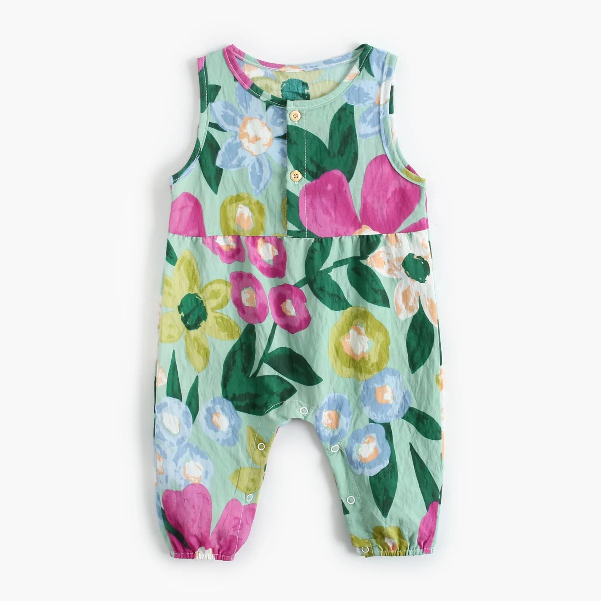 Cotton Sleeveless Baby Rompers