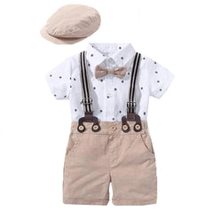 Baby Boy Formal Romper Bow Tie Outfit | PAMU8