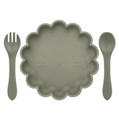Baby Plate, Spoon and Fork Set, 3-Piece Feeding Kit