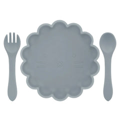 Baby Plate, Spoon and Fork Set, 3-Piece Feeding Kit
