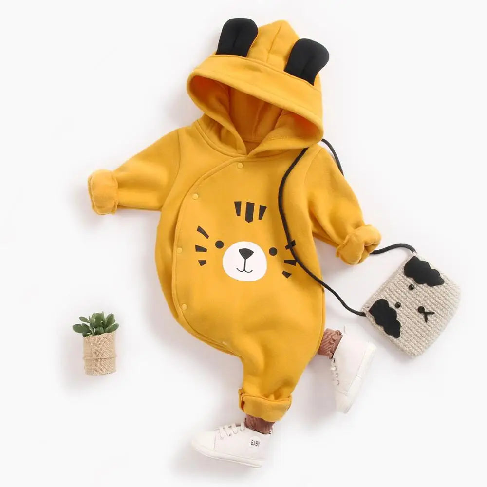 Warm Casual Hooded Rompers