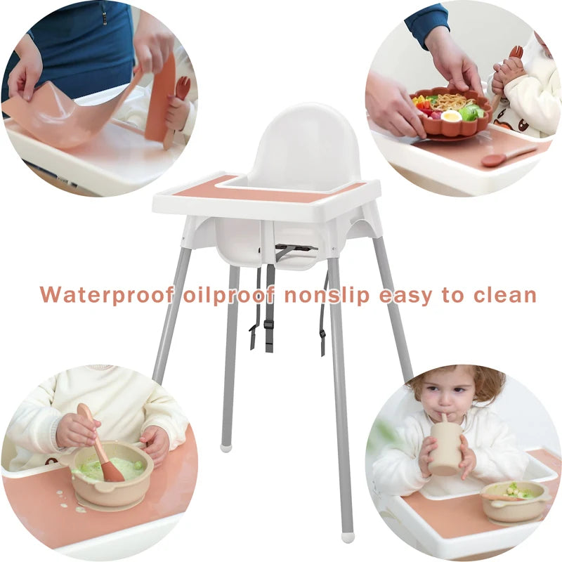Pure Color Placemat Feeding Solid Food Dining Plate Placemat - PAMU8