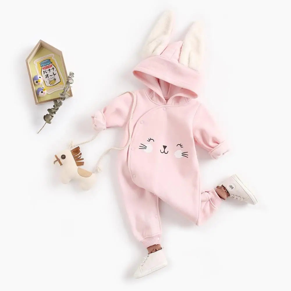 Warm Casual Hooded Rompers