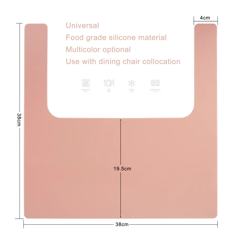 Pure Color Placemat Feeding Solid Food Dining Plate Placemat - PAMU8
