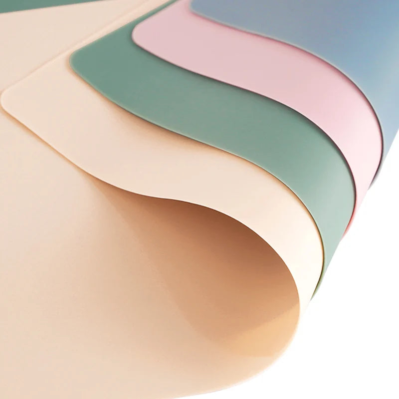 Pure Color Placemat Feeding Solid Food Dining Plate Placemat - PAMU8