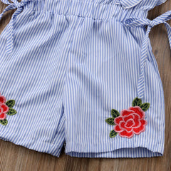 Baby Girl Floral Ruffle Romper Outfit | PAMU8