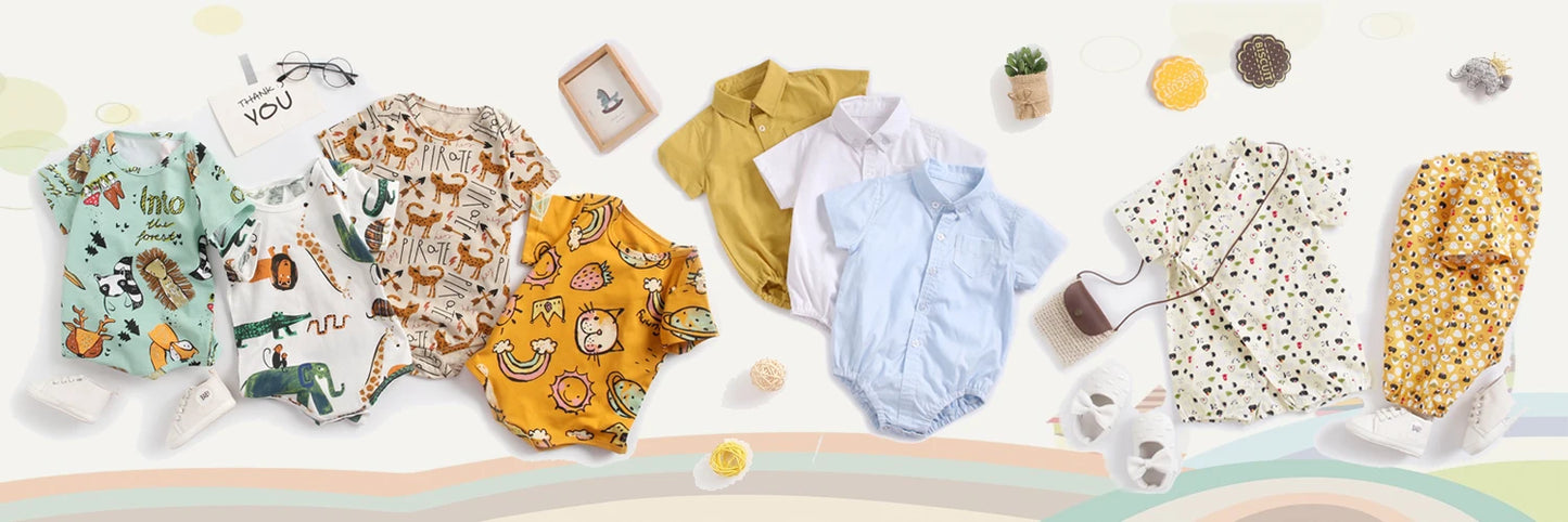 Short Sleeve Toddler Rompers