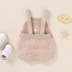 Sleeveless Knitting Printed Jumpsuit