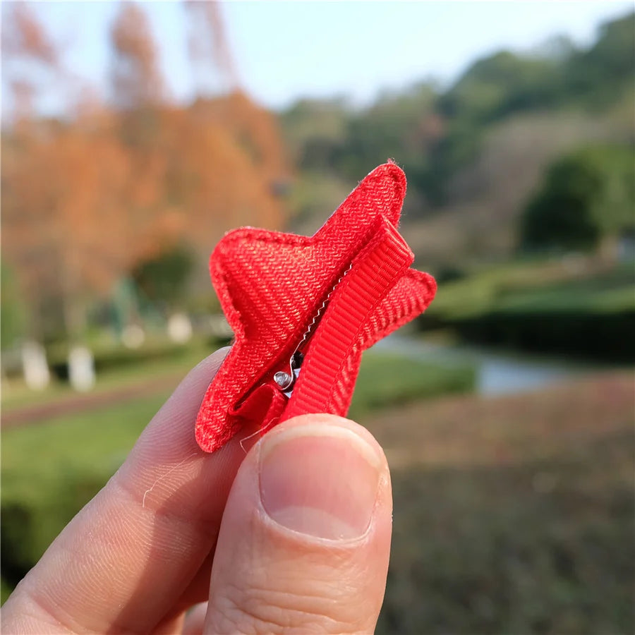 Plaid Hair Clips Set