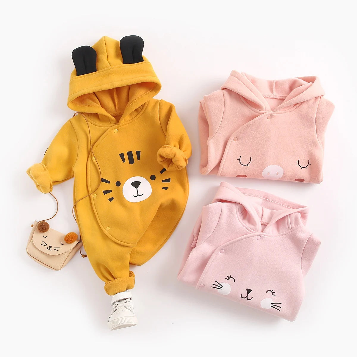 Warm Casual Hooded Rompers