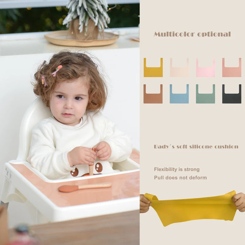 Pure Color Placemat Feeding Solid Food Dining Plate Placemat - PAMU8