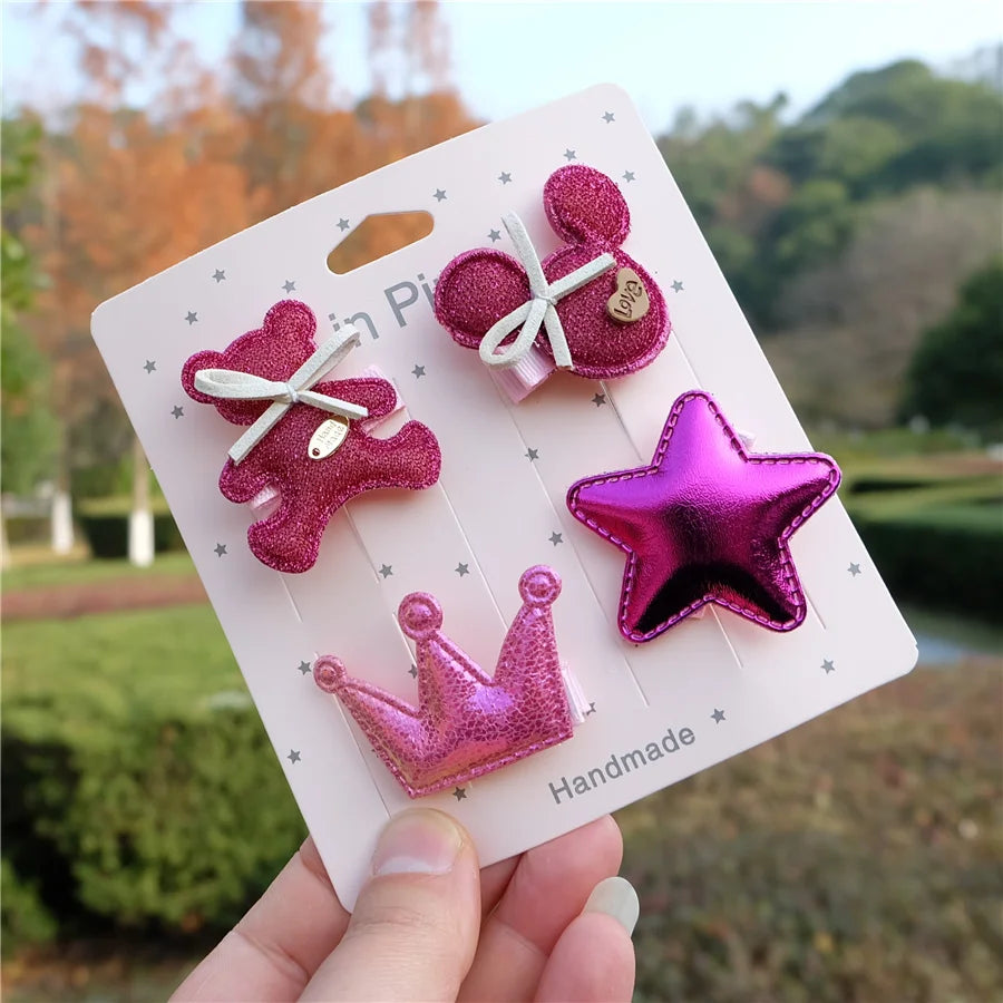 Plaid Hair Clips Set