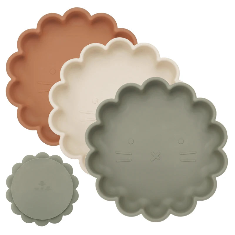 3pcs Baby Plate Spoon Fork Set