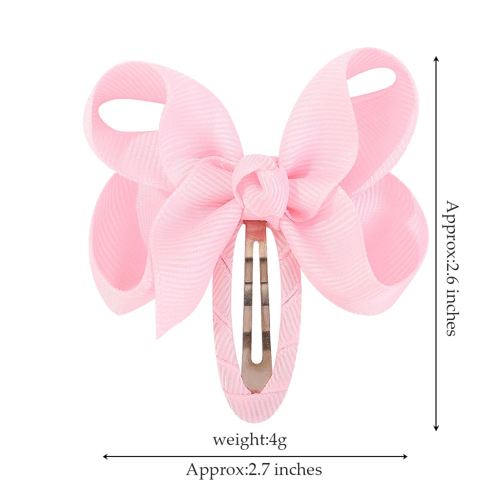 2Pcs Solid Bow Clips