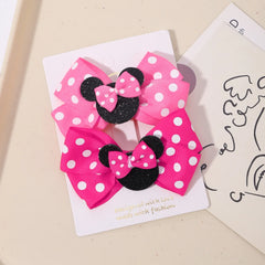 Polka Dot Bow Hair Clips