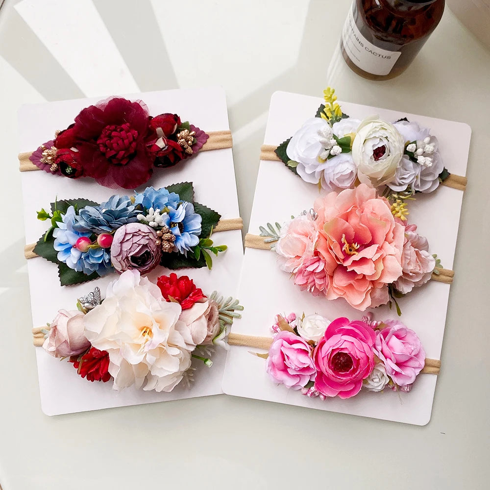 Artificial Flower Baby Headband