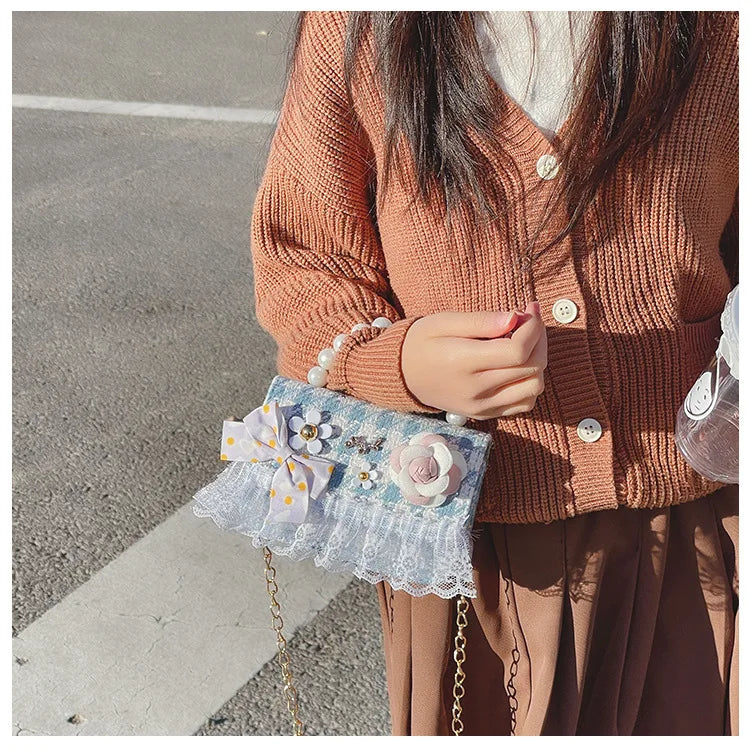 Flower Plaid Handbag