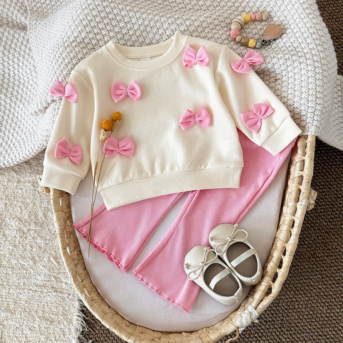 Girls Embroidery Top+Pants