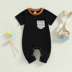 Newborn Jumpsuit 3M to 18M | Soft Cotton Short Sleeve