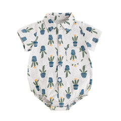 Baby Short-Sleeve Onesies, Cute Summer Bodysuits