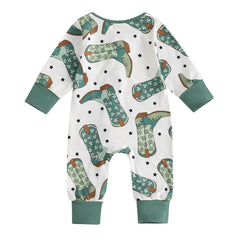 Boots Print Baby Outfit