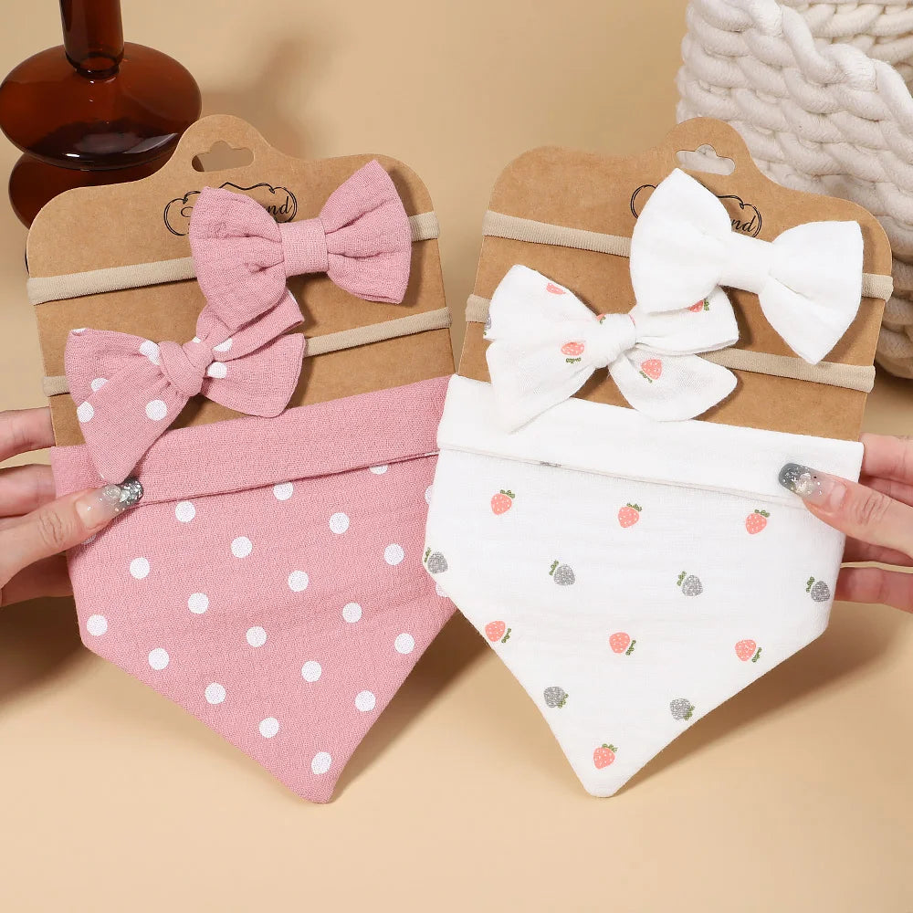 3Pcs BabyBibs with Bow