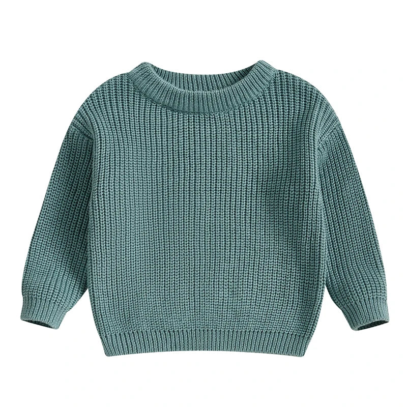Basic Cotton Long Sleeve Sweater - PAMU8