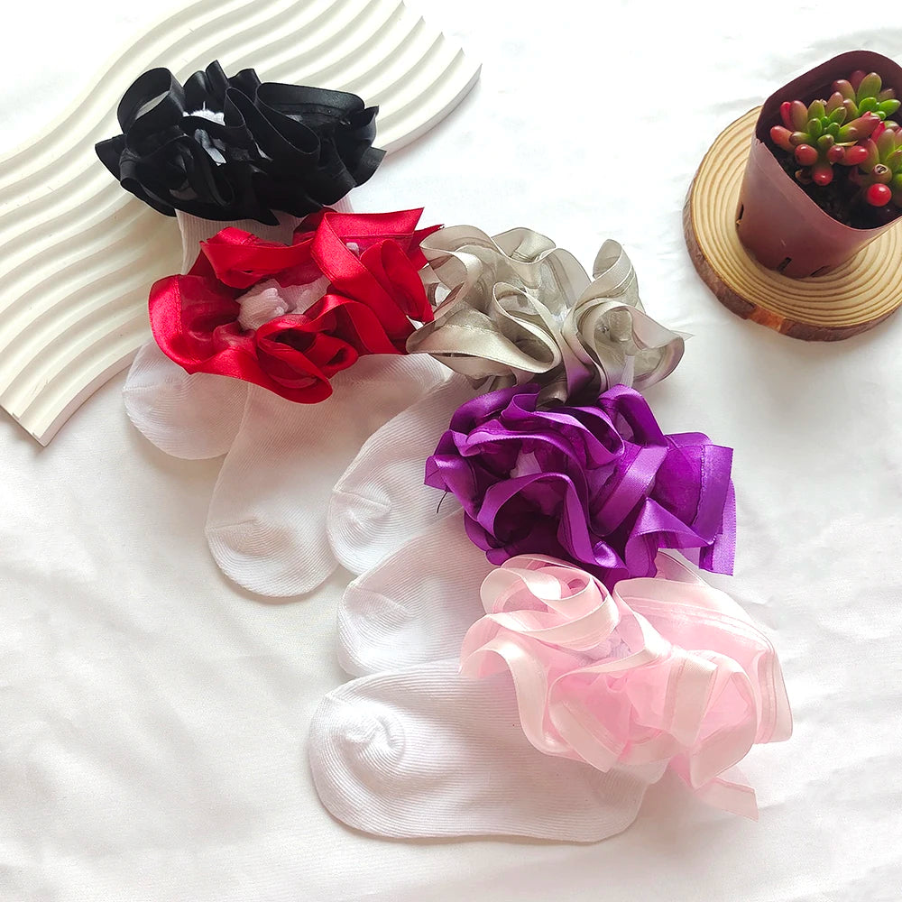 Kids Lace Ruffles Girls Short Socks