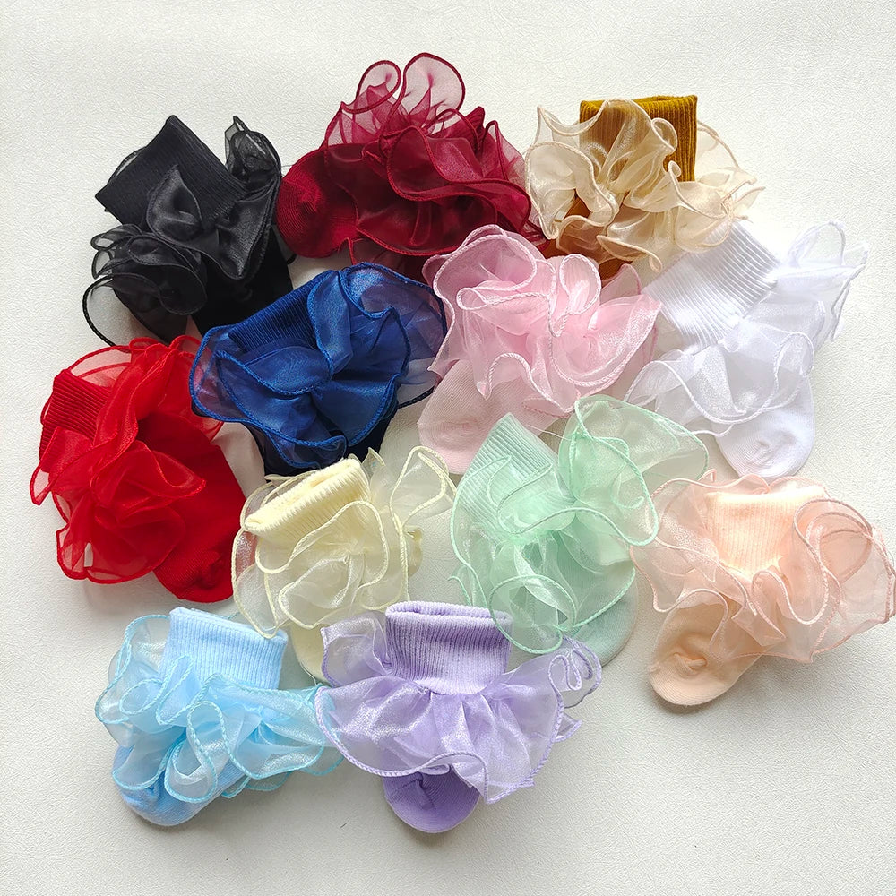 Baby Lace Ruffles Girls Ankle Socks