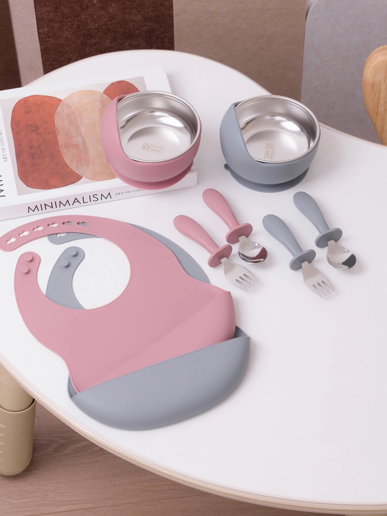 4PCS Stainless Steel Baby Feeding Set