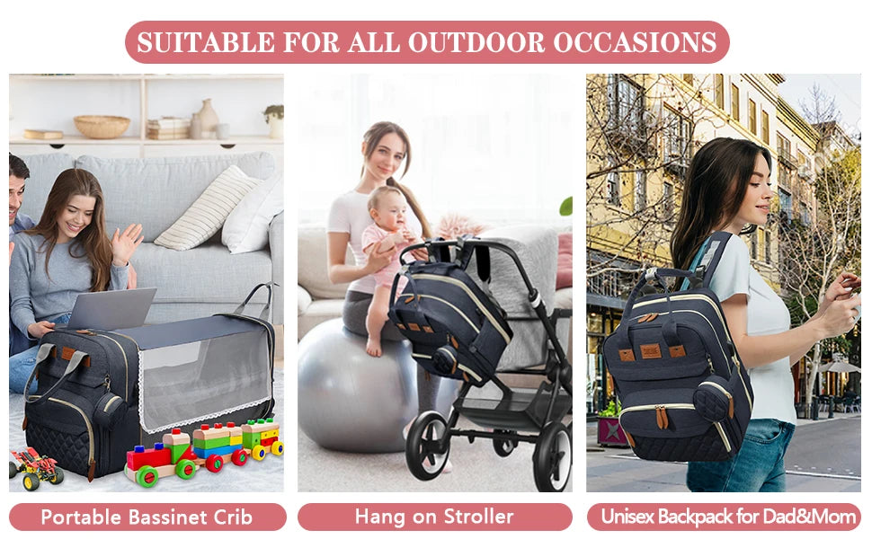 3 In 1 Diaper Bag Backpack