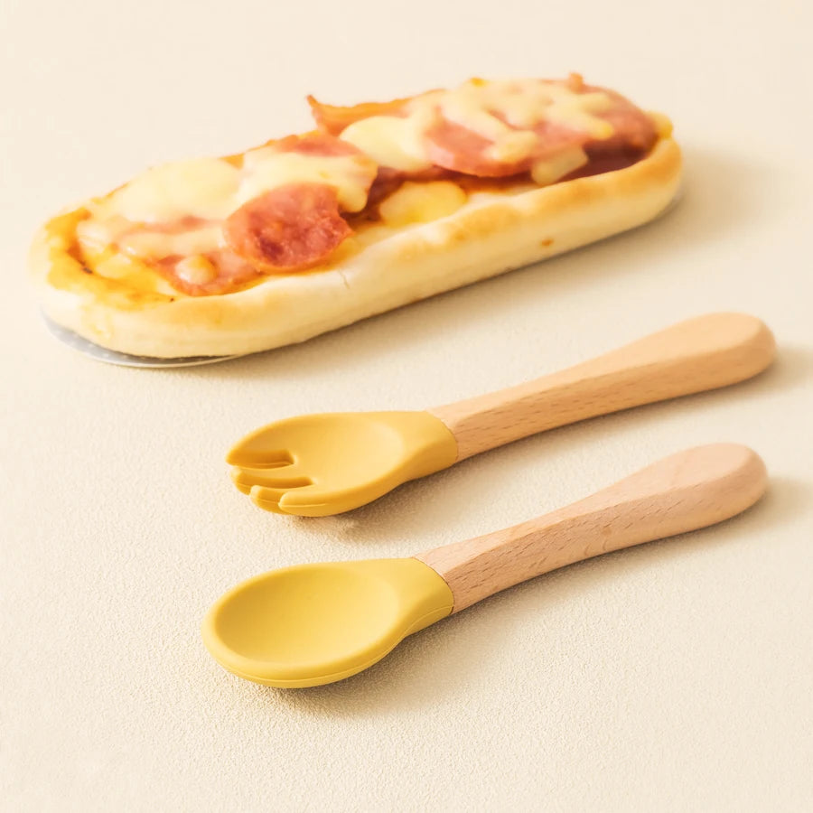 Wooden Handle Spoon Fork