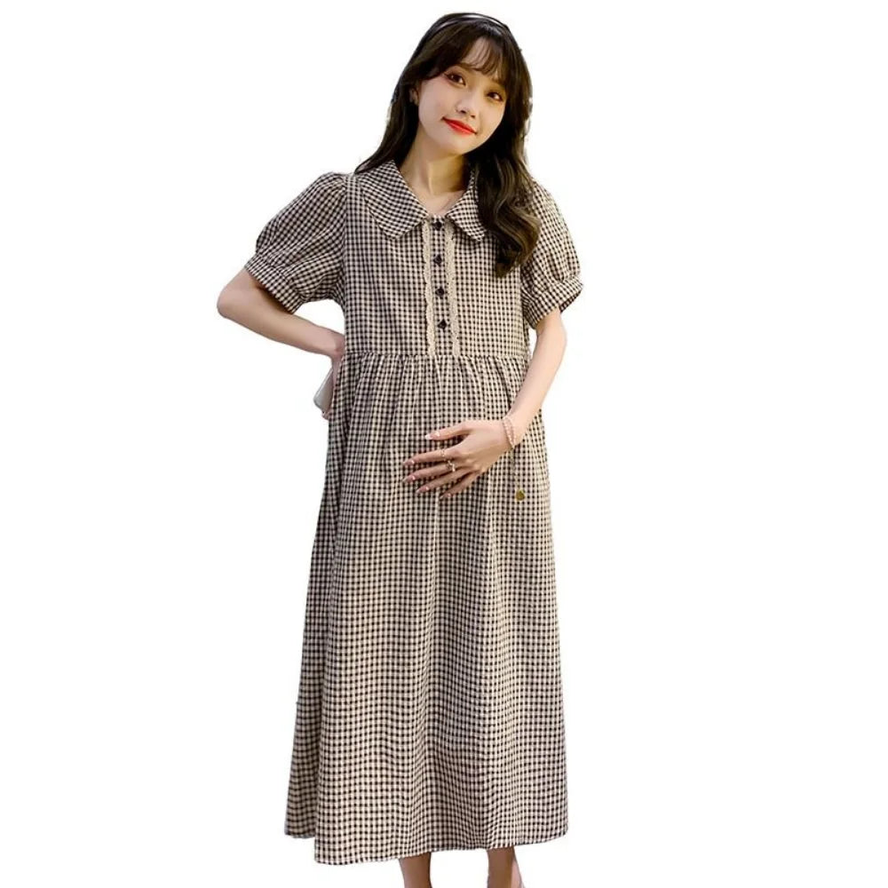 New Maternity Plaid Dresses