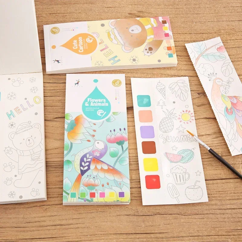 Portable Children Watercolor Painting Book - PAMU8