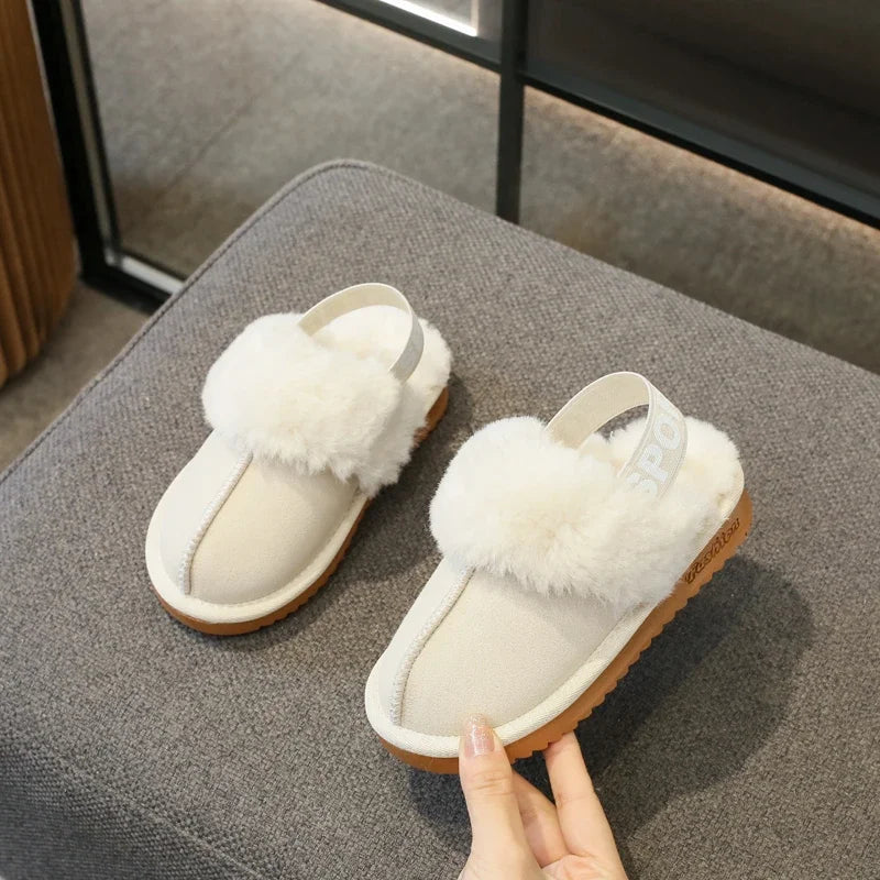 Kids Toes Wrapped Plush Slippers