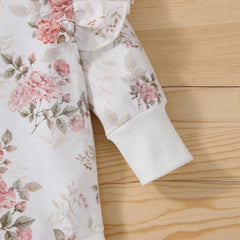 Baby Girls Floral Romper Pants Set Cotton 2PCS
