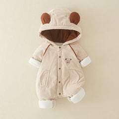 Cozy Winter Baby Romper Set
