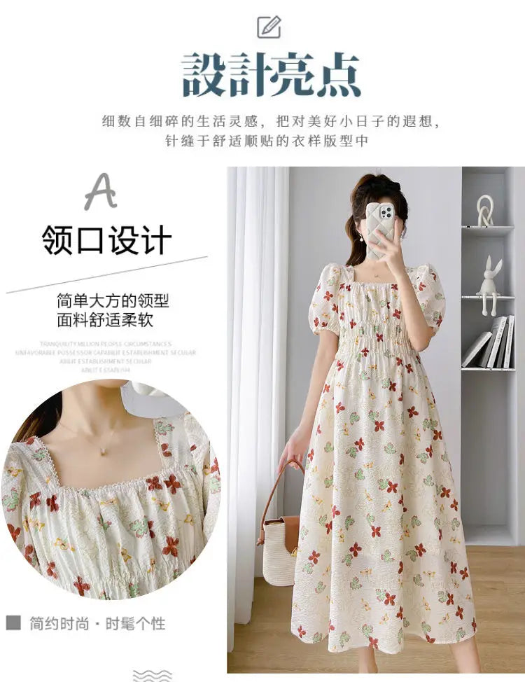 Vintage Patchwork Pregnancy Dress