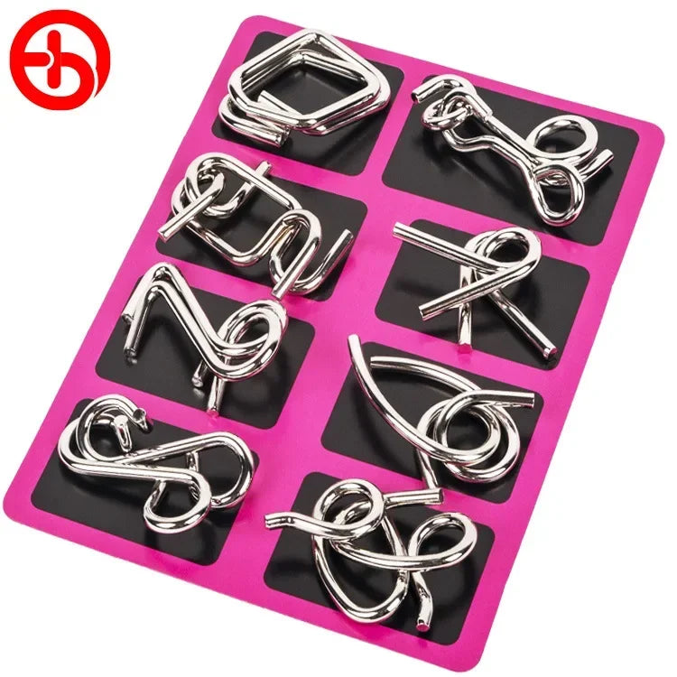 8Pcs Metal Montessori Puzzle