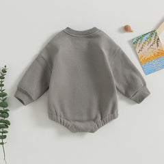 Baby Boys' Letter Embroidery Bodysuit, Fall Sweatshirt