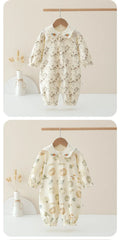 Spring Velvet Printed Baby Suit