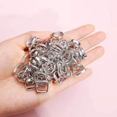 Silver Heart Spacer Beads for DIY Jewelry | PAMU8
