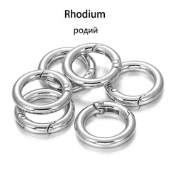 Metal O-Ring Keychain Clasps, 5-Pack Craft Clips
